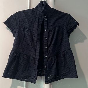 Madewell Tiered Eyelet button up shirt/blouse